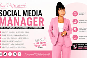 be your social media manager for beauty and wellness brands