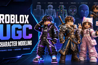 create roblox ugc, dynamic head, character modeling, ugc bundles, ugc rigging