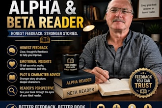 be your beta reader and alpha reader for your novel