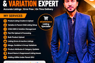 create and fix amazon variation listings