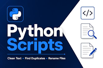 create simple python scripts for text cleaning and file renaming