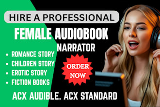 narrate your children book, business book, self help book with female voice over