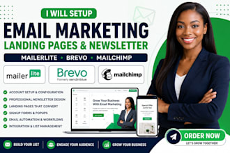 setup mailerlite email marketing  landing pages brevo mailchimp newsletter