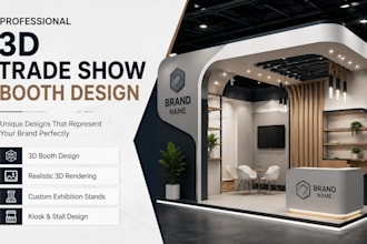 design an exhibition stand, booth, kiosk and stall design