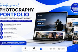 build flexblock portfolio imagequix pictime cargo weblium photography website