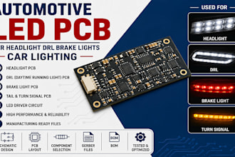 design automotive led pcb for headlight drl brake lights car lighting