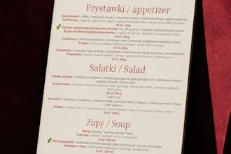 a modern and elegant restaurant menu