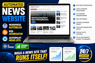create automated news website wordpress autoblog rss aggregator, autopilot news