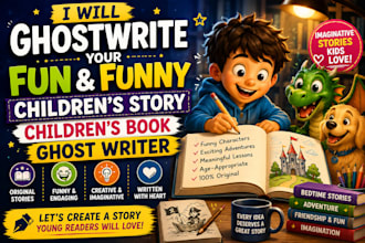 ghostwrite your fun funny childrens story childrens book ghost writer