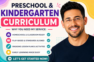 create preschool kindergarten curriculum detailed lesson plans for teachers