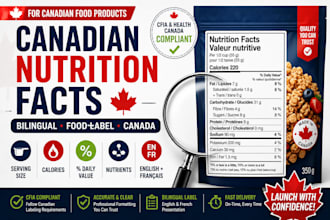 create a cfia compliant canadian nutrition facts table for your food product