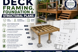 design deck framing, foundation and structural plans