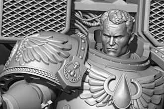 sculpt 3d warhammer, 3d miniatures, 3d figurine model, 3d character modeling