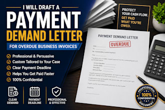 draft a payment demand letter for overdue business invoices