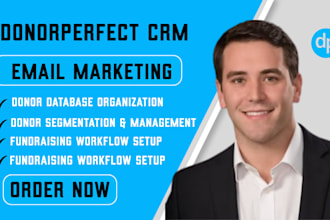 set up donorperfect CRM donor management fundraising workflows