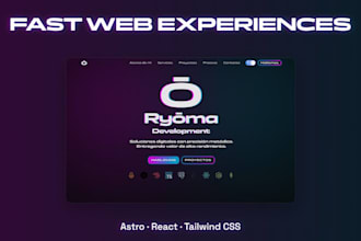 build a fast responsive landing page with astro react and tailwind CSS