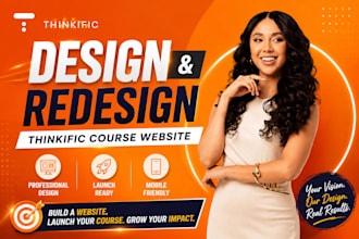 design thinkific course website, redesign thinkific website, thinkficcourse