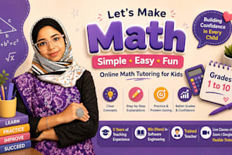 teach math for kids online, 1 on 1 lessons