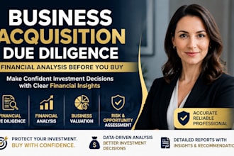 perform business acquisition due diligence, financial analysis before purchase