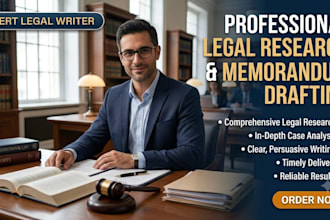 conduct legal research and draft a professional legal memorandum