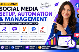 setup and automate social media with robinreach socialmonials yorby bizreply