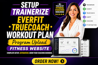 setup trainerize everfit truecoach workout plan program upload fitness website