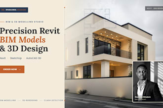 design revit bim model, and construct revit modelling or sketch up model