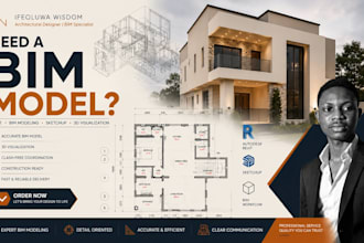 design revit bim model, and construct revit modelling or sketch up model