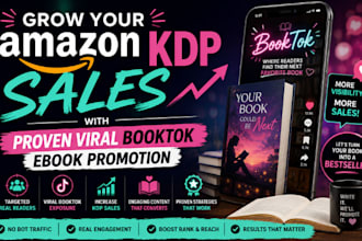 boost your booktok, amazon KDP sales with expert ebook marketing