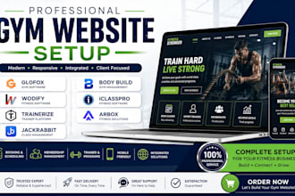 setup glofox body build wodify trainerize jackrabbit iclasspro arbox gym website
