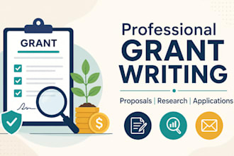 do grant writing and grant proposal for non profit and business grant