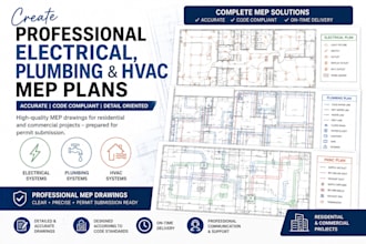 create professional electrical plumbing and hvac mep plans