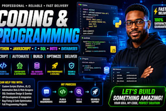script java python bot c sql database coding programming project developer coder