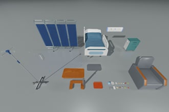 create low poly game ready 3d props for your game
