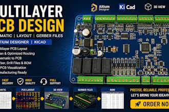 design multilayer pcb layout with altium, kicad and gerber files