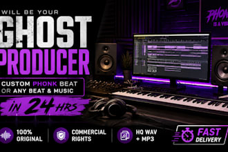 produce professional phonk, drift phonk, brazillian phonk beat within 24hrs