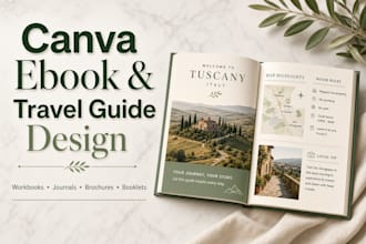 canva ebook travel guide canva journal workbook trifold brouchure booklet canva