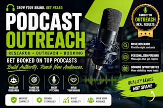 podcast outreach, guest pitching, and podcast booking