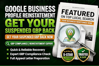 reinstate and fix suspended gmb google business profile suspension recovery