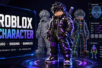 model and rig your roblox character, ugc bundle and dynamic