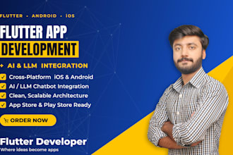 be your flutter developer for android ios app with ai integration