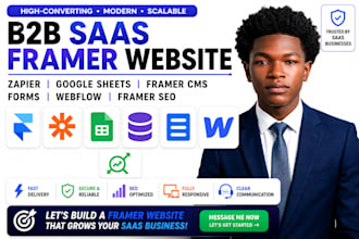 b2b saas framer website zapier google sheets framer cms forms webflow framer seo