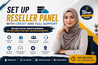 configure reseller hosting panel for sltv,megaott, b1g strong8k,with full credit