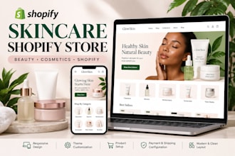 design skincare shopify store beauty skincare store cosmetics shopify website