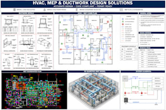 create hvac mep plans, manual j d s  calculation and ductwork design