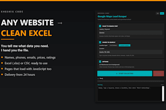 web scraping and data mining into a clean excel or csv file