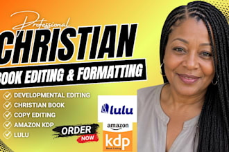 be your christian book editor for devotionals memoirs and journals for KDP