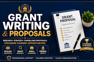 do professional grant writing, grant proposal, grant research for funding