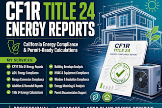 prepare cf1r title 24 energy reports for adu and garage conversion
