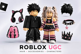create custom roblox ugc hair, accessories and characters
